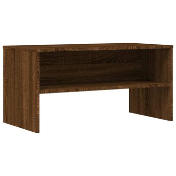 Mueble De Tv Madera De Ingeniería Marrón Roble 80x40x40 Cm