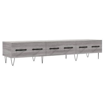 Mueble De Tv Madera De Ingeniería Gris Sonoma 150x36x30 Cm