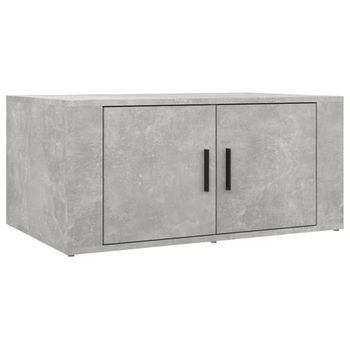 Mesa De Centro Madera Contrachapada Gris Hormigón 80x50x36 Cm