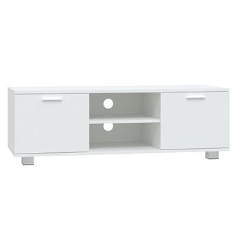 Mueble Para Tv Madera Contrachapada Blanco 120x40,5x35 Cm