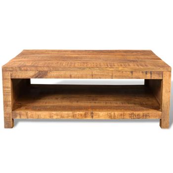 Mesa De Centro De Madera De Mango Maciza