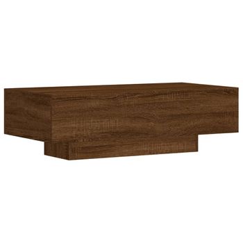 Mesa De Centro Madera De Ingeniería Roble Marrón 100x49,5x31 Cm