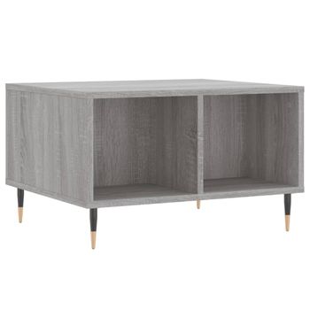 Mesa De Centro Madera Contrachapada Gris Sonoma 60x50x36,5 Cm