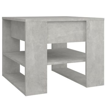 Mesa De Centro Madera Contrachapada Gris Hormigón 55,5x55x45 Cm