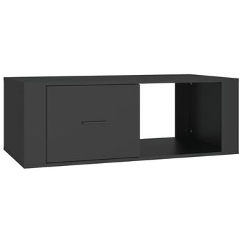 Mesa De Centro Madera Contrachapada Negro 100x50,5x35 Cm