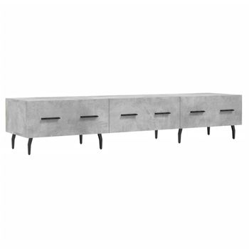 Mueble Para Tv Madera De Ingeniería Gris Hormigón 150x36x30 Cm