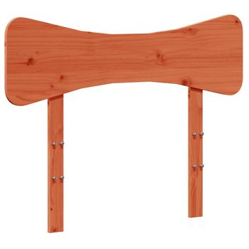 Cabecero De Cama Madera Maciza De Pino Marrón Cera 90 Cm