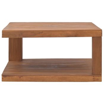 Mesa De Centro Madera Maciza De Teca 65x65x33 Cm