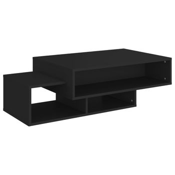 Mesa De Centro De Aglomerado Negro 105x55x32 Cm