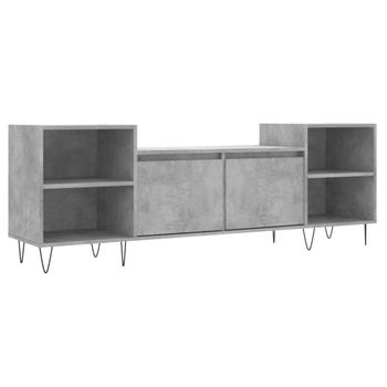 Mueble Para Tv Madera Contrachapada Gris Hormigón 160x35x55 Cm