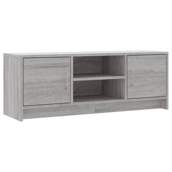 Mueble Para Tv Madera De Ingeniería Gris Sonoma 102x30x37,5 Cm