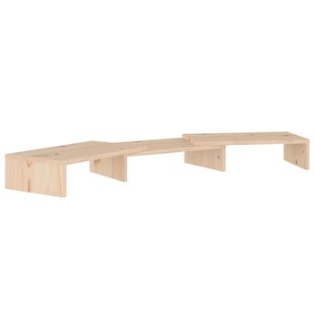 Soporte Para Monitor Madera Maciza De Pino 80x24x10,5 Cm