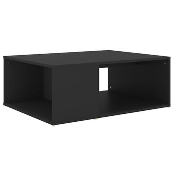 Mesa De Centro Madera Contrachapada Negro 90x67x33 Cm