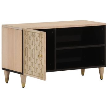 Mueble De Tv Madera Maciza De Mango 80x31x46 Cm