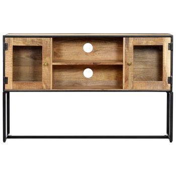 Mueble Para La Tv De Madera Maciza Reciclada 120x30x75 Cm