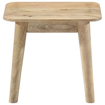 Mesa De Centro De Madera Maciza De Mango 45x45x40 Cm