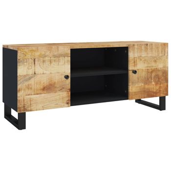 Mueble De Tv Madera Maciza De Mango 105x33x46 Cm