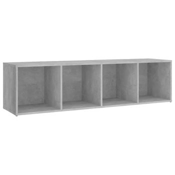 Mueble De Tv Madera Contrachapada Gris Hormigón 142,5x35x36,5cm