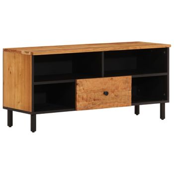 Mueble De Tv Madera Maciza De Acacia 100x33x46 Cm