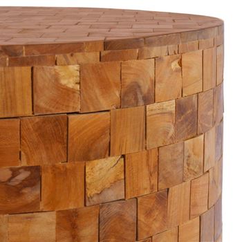 Mesa De Centro De Madera Maciza De Teca 60x60x35 Cm