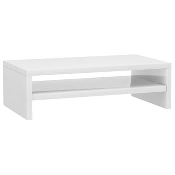 Soporte Para Pantalla Contrachapada Blanco Brillante 42x24x13cm