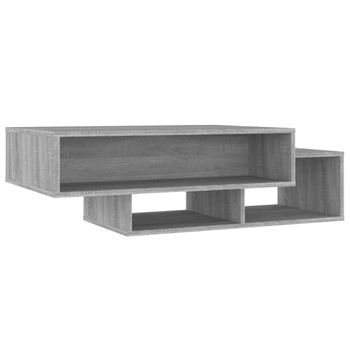 Mesa De Centro Madera Contrachapada Gris Sonoma 105x55x32 Cm