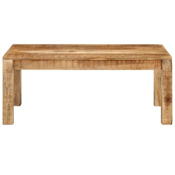 Mesa De Centro De Madera Maciza Mango 100x55x40 Cm