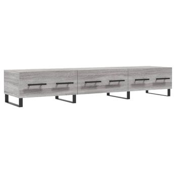 Mueble De Tv Madera De Ingeniería Gris Sonoma 150x36x30 Cm