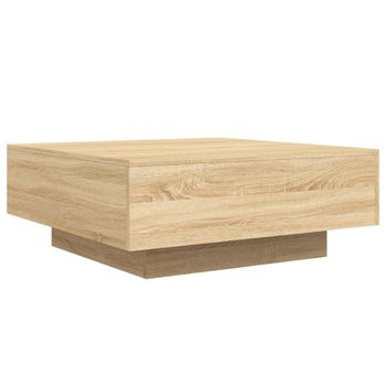 Mesa De Centro Madera De Ingeniería Roble Sonoma 80x80x31 Cm