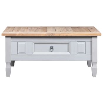 Mesa De Centro Corona Range Pino Mexicano Gris 100x60x45 Cm