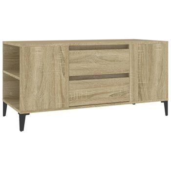 Mueble Para Tv Madera Contrachapada Roble Sonoma 102x44,5x50 Cm