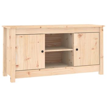 Mueble De Tv De Madera Maciza De Pino 103x36,5x52 Cm