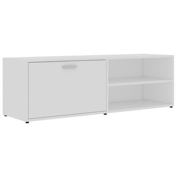 Mueble Para Tv Madera Contrachapada Blanco 120x34x37 Cm