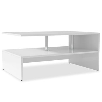 Mesa De Centro De Madera Contrachapada 90x59x42cm Blanca