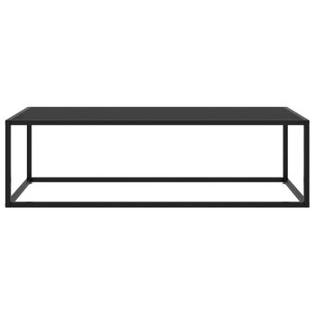 Mesa De Centro Negra Con Vidrio Negro 120x50x35 Cm