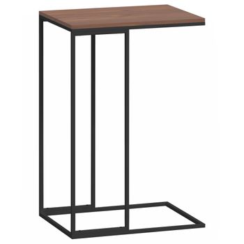 Mesa Auxiliar De Aglomerado Negro 40x30x59 Cm