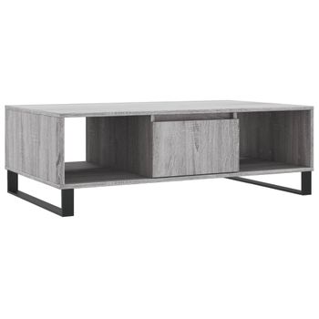 Mesa De Centro Madera De Ingeniería Gris Sonoma 104x60x35 Cm