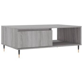 Mesa De Centro Madera De Ingeniería Gris Sonoma 90x60x35 Cm