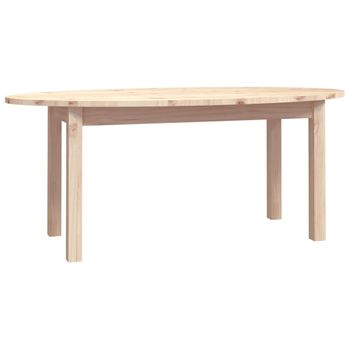 Mesa De Centro De Madera Maciza De Pino 110x55x45 Cm