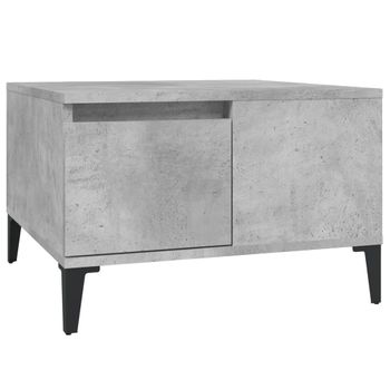 Mesa De Centro Madera Contrachapada Gris Hormigón 55x55x36,5 Cm