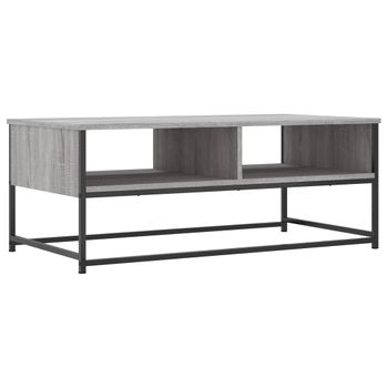 Mesa De Centro Madera De Ingeniería Gris Sonoma 100x51x40 Cm