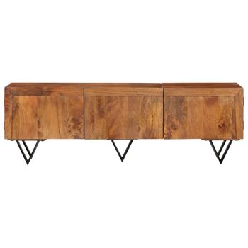 Mueble Para Tv De Madera Maciza De Mango 140x30x46 Cm