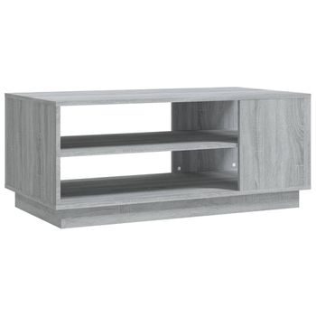 Mesa De Centro Madera De Ingeniería Gris Sonoma 102x55x43 Cm