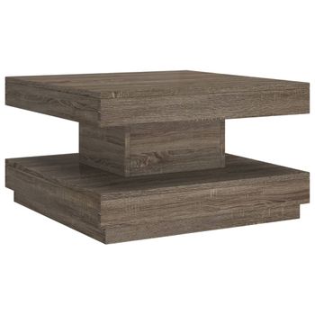 Mesa De Centro De Mdf Gris 60x60x35 Cm