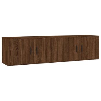 Muebles Para Tv De Pared 2 Unidades Roble Marrón 80x34,5x40 Cm