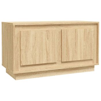 Mueble Para Tv Madera Contrachapada Roble Sonoma 80x35x45 Cm