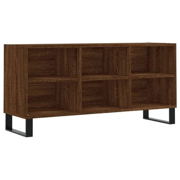 Mueble De Tv Madera De Ingeniería Marrón Roble 103,5x30x50 Cm