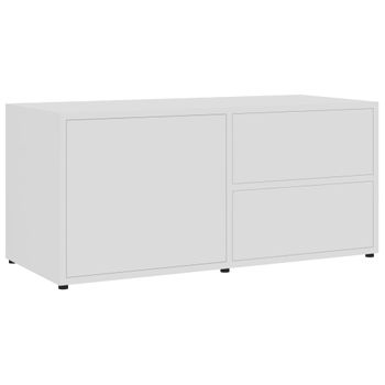 Mueble Para Tv Madera Contrachapada Blanco 80x34x36 Cm