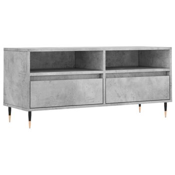 Mueble De Tv Madera Contrachapada Gris Hormigón 100x34,5x44,5cm