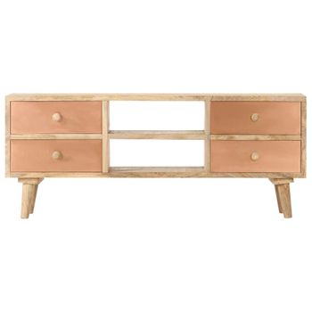 Mueble Para La Tv Madera Maciza De Mango 110x30x45 Cm